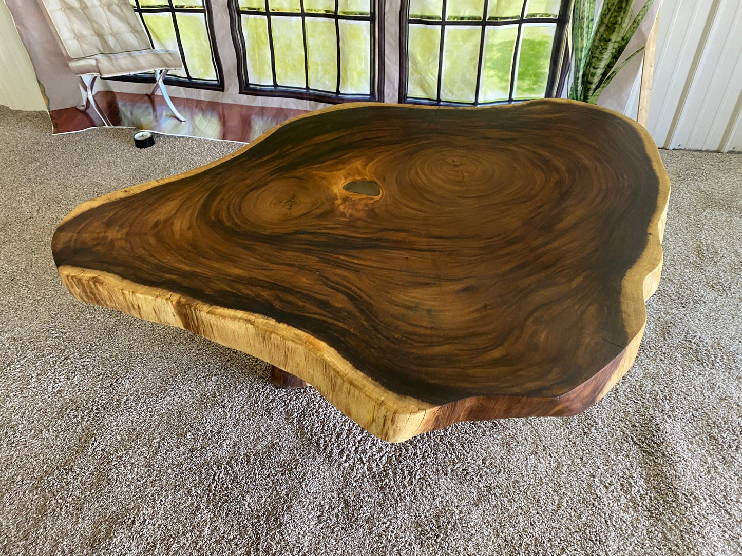 Exotic Monkey Pod Coffee Table