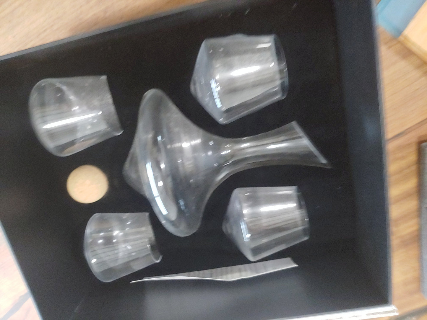 Rolling Decanter Set with serving board.