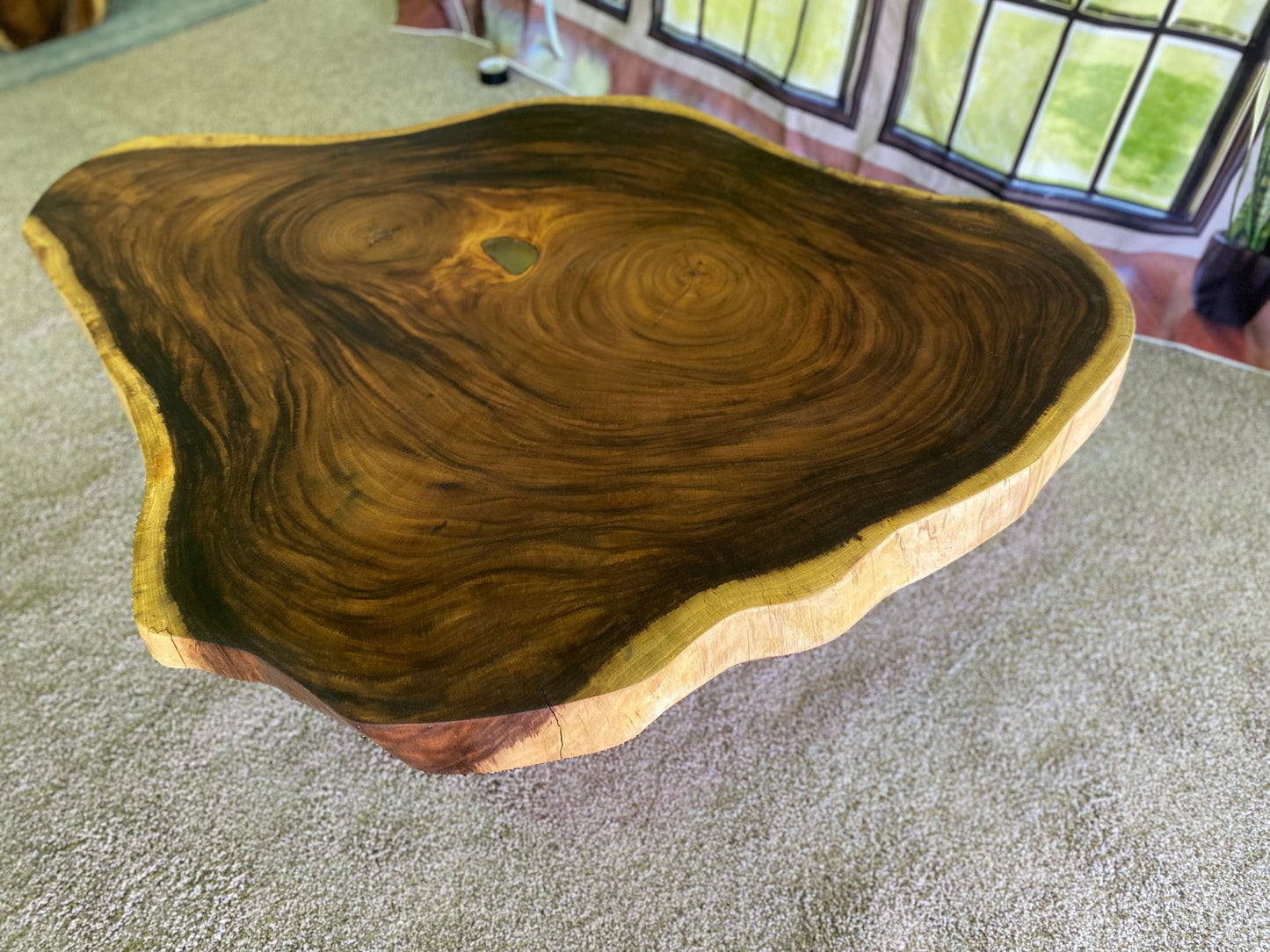Exotic Monkey Pod Coffee Table