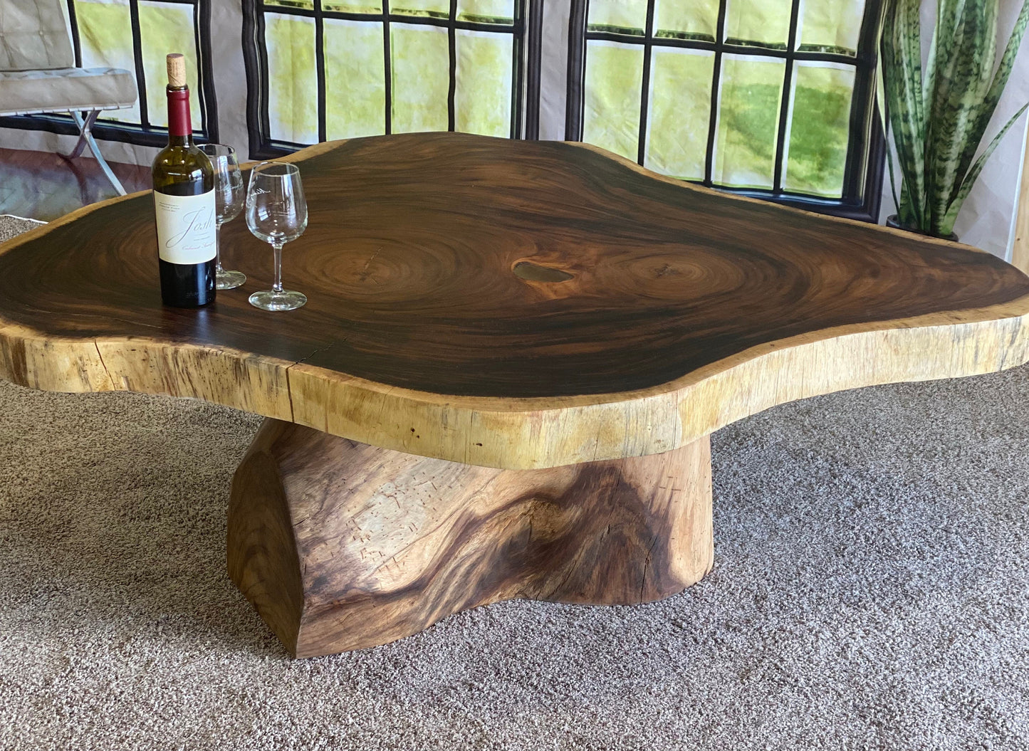 Exotic Monkey Pod Coffee Table