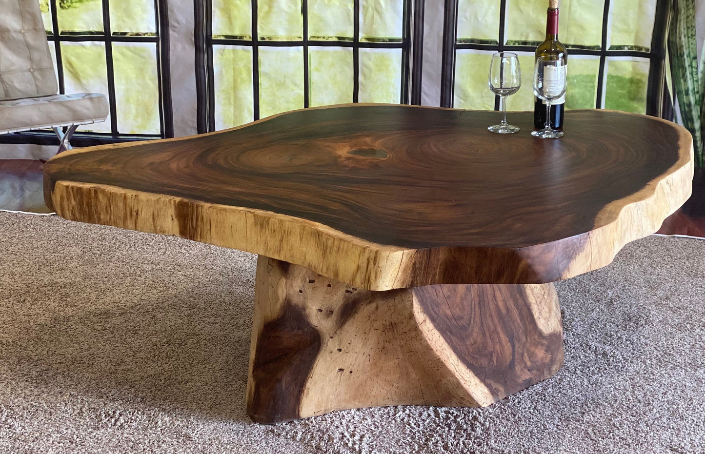 Exotic Monkey Pod Coffee Table