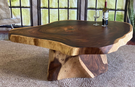 Exotic Monkey Pod Coffee Table