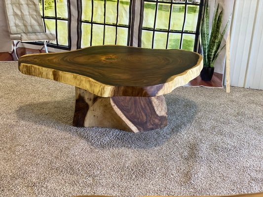 Exotic Monkey Pod Coffee Table
